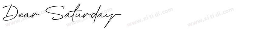 Dear Saturday字体转换